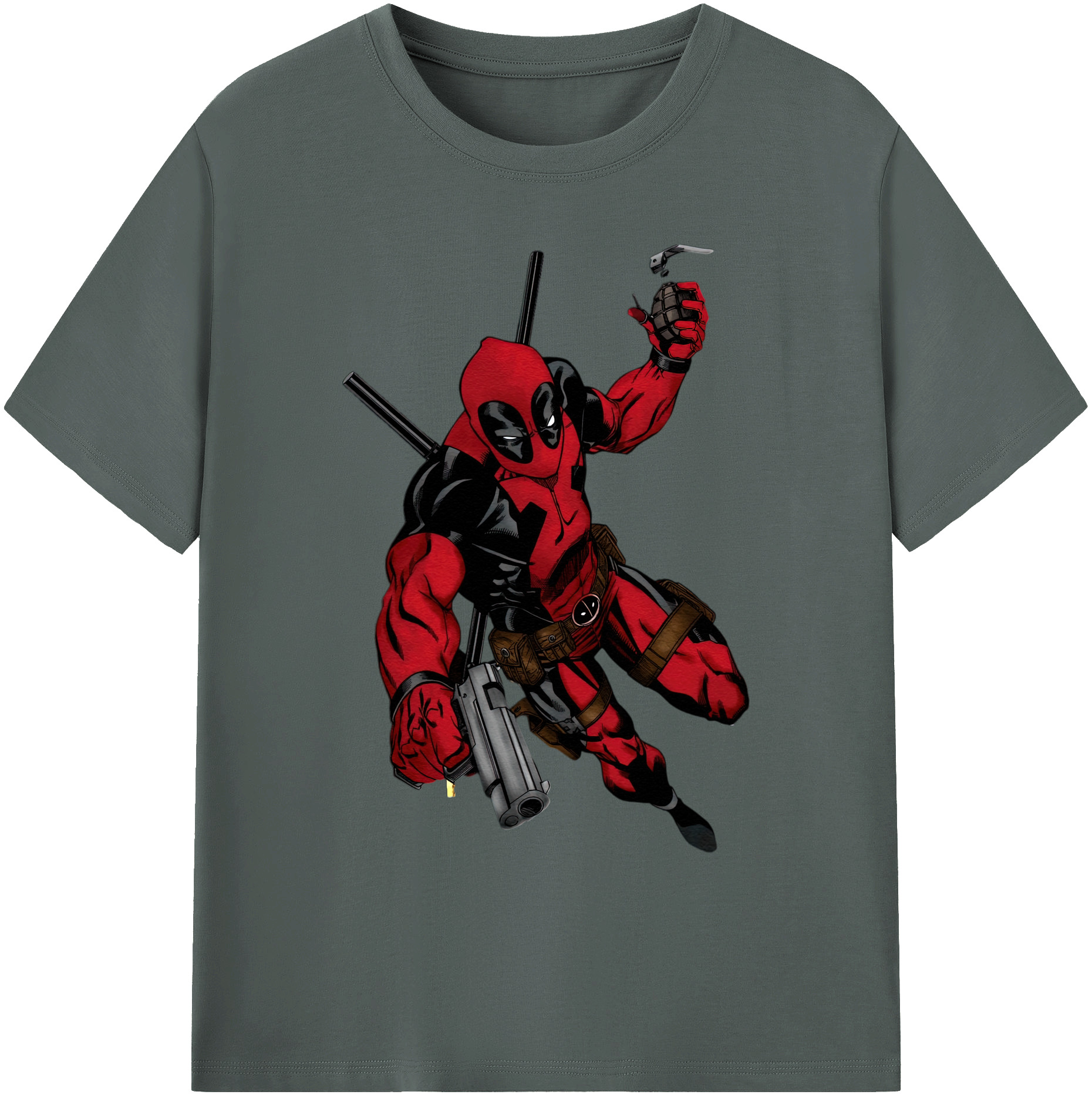 （画像用） Deadpool デッドプール 綿100％ メンズ半袖Tシャツ｜肌触りやわらか＆通気性